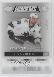 2021-22 Upper Deck Credentials Ticket Access Acetate /149 Tomas Hertl #TA-HE