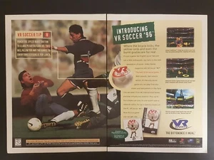 VR Soccer 96 Playstation 1 3-Page Print Ad Original Art 7.75x10.75 - Picture 1 of 4