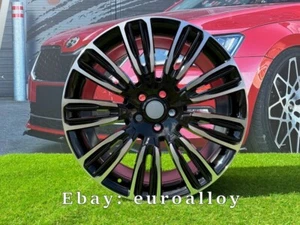 4 x 20 Inch 5x108 Multi Spoke Black Polished Wheels: Fits For Range Rover - Picture 1 of 9