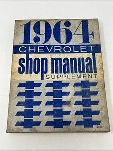 Chevrolet Shop 1964 suplemento manual Chevy especificaciones de reparación libro de piezas ST 30 GM - Imagen 1 de 9