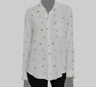 $198 Rails Women's White Long Sleeve Button Up Silk Blouse Shirt Size Xs