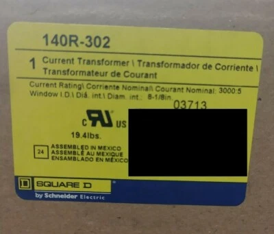 140R-302 ~ Square D 140R-302 Current Transformer 3000:5 ~ Surplus - Image 1 of 4