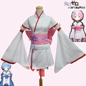 Re:Life in a Different World From Zero Childhood Rem Ram Kimono Cosplay Costumes - Picture 1 of 9