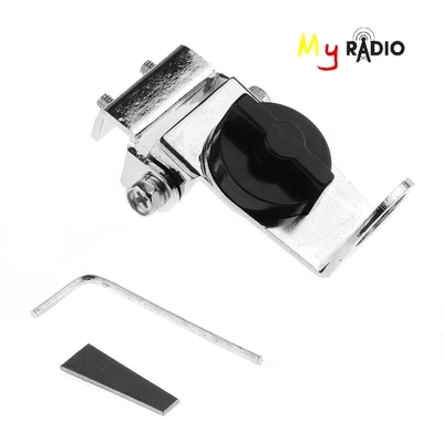RB-20 Antenna Bracket Adjustable Angle Compact Mobile Car Folding Clip Silver  - Image 1 of 4