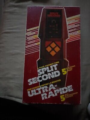 Vintage 1980 Split Second 5 Electronic Action Games Parker UNTESTED IN BOX