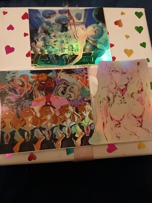 X3 Neon Genesis Evangelion Stickers Holographic 3X3IN Rei Ayanami Asuka Langley  - Image 1 of 4