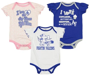 Outerstuff NCAA Infant Girls Air Force Falcons Three Piece Creeper Set - Picture 1 of 6