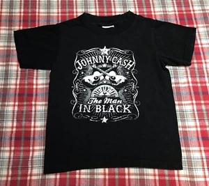 JOHNNY CASH T-SHIRT, DER MANN IN SCHWARZ, KLEINKIND GR. XS/4T, FÜR SUPER COOLES BABY! - Bild 1 von 10