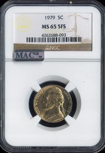 1979 Jefferson Nickel NGC MS65 5FS Business Quality - Picture 1 of 2