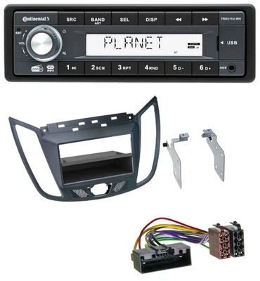 Continental MP3 AUX USB DAB 1DIN Autoradio für Ford C-Max / Kuga - dunkelgrau - Bild 1 von 4