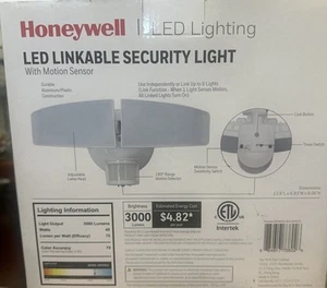 Honeywell LED Lighting Linkable Security Light w/Motion Sensor Daylight 3000 Lum - Picture 1 of 4