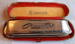 Vintage GERMANY M. HOHNER CHROMONICA II DELUXE Harmonica (w/original box) 12 key - Picture 1 of 7