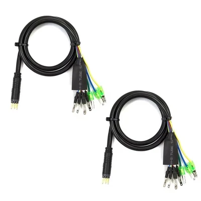 2PCS 60cm 9 Pin E-bike Connector Motor Extension Cable M6 Male Conversion Line - Image 1 of 4