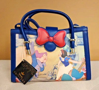 Loungefly Disney Snow White & 7 Dwarfs Princess Scenes Handbag Crossbody NEW - Image 1 of 4
