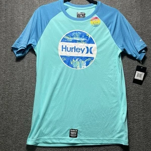 Hurley Youth Boy's XL UPF 50+ Short Sleeve Swim Top - Picture 1 of 14