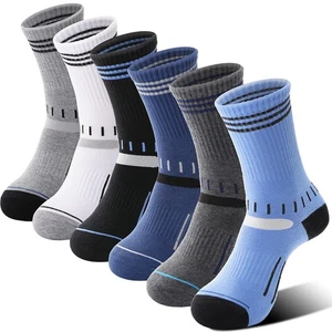 Kids Boys Socks Athletic Sport Basketball Youth Crew Cotton Soft Breathable G... - Picture 1 of 5