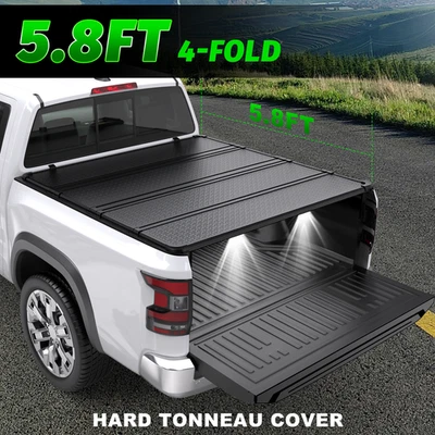 5.8FT 3-Fold /4-Fold Hard Tonneau Cover For 2019-25 Silverado Sierra 1500 2500HD Foto 1 de 4