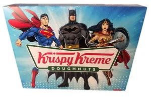 DC Super Heroes Krispy Kreme Doughnut Box 2025 Superman Batman Collector Box VG+ - Picture 1 of 9