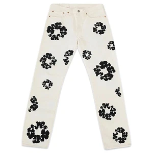 Denim Tears x Levi's 501 Cotton Wreath White Denim Jeans Größe W34 L34 - Bild 1 von 5
