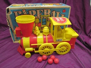 Vintage Louis Marx Fireball Express Lokomotive Zug Spielzeug in Box - Bild 1 von 14