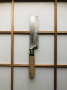 [Restaurado y Auténtico] Cuchillo Nakiri Profesional Japonés 155mm Usado_212 - Imagen 1 de 15