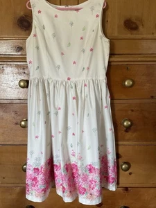 Lindy Bop Audrey Cream Floral Border Dress Size 16 Gorgeous BNWOT - Picture 1 of 6