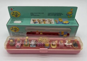 Vintage POLLY POCKET Ring Collecting Case w/ 10 Complete Rings & Box Bluebird - Picture 1 of 16