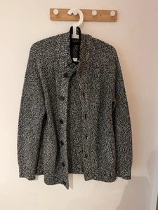 Banana Republic Strickjacke Herren Cardigan Grau Schwarz Gr. S Amerikanisch - Bild 1 von 9
