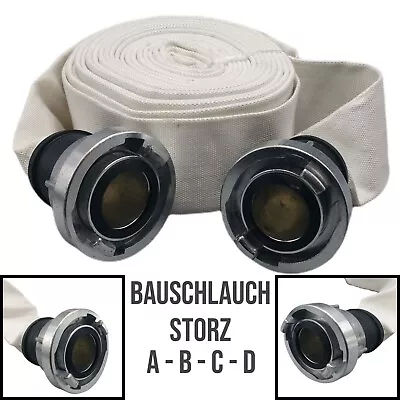 Bau Flach Industrie Feuerwehr Pumpen Schlauch STORZ A B C D 1 2 3 4 Zoll 10-30 m - Bild 1 von 4