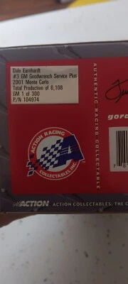 1/24-Action-Dale Earnhardt #3 GM GOODWRENCH Service Plus 2001 Monte Carlo Clear - Image 1 of 4