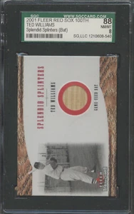 2001 Fleer Red Sox 100th Splendid Splinters Bat Ted Williams SGC 88 NM/MT 8 - Picture 1 of 2