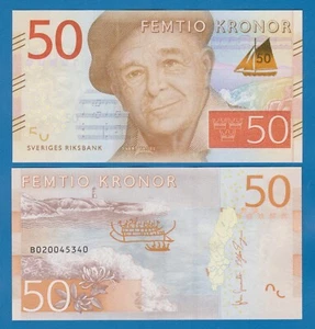 Sweden 50 Kronor P 70 ND 2015 UNC - Picture 1 of 1