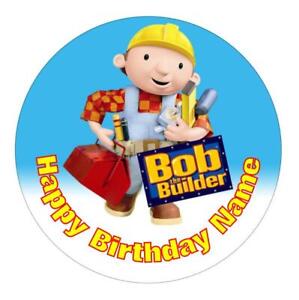 Bob the Builder Personalised Edible Birthday Party Cake Decoration Topper Image
