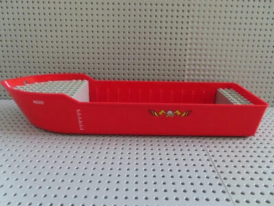 Lego Boot Schiff Rumpf bfloat3c01pb02 rot  38x10x 5 2/3  Sticker Feuerwehr 4020  - Bild 1 von 4