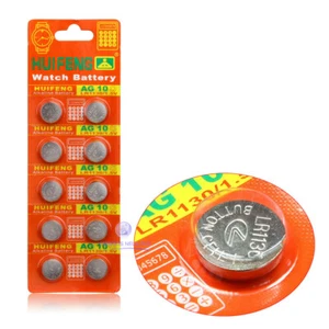 100 Pcs 10 Packs AG10 LR1130 1.5v Alkaline Watch Battery New Free Ship - Picture 1 of 1