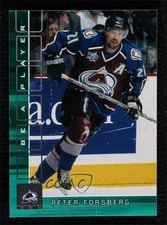 2001-02 ITG Be A Player Memorabilia Emerald /10 Peter Forsberg #91 HOF