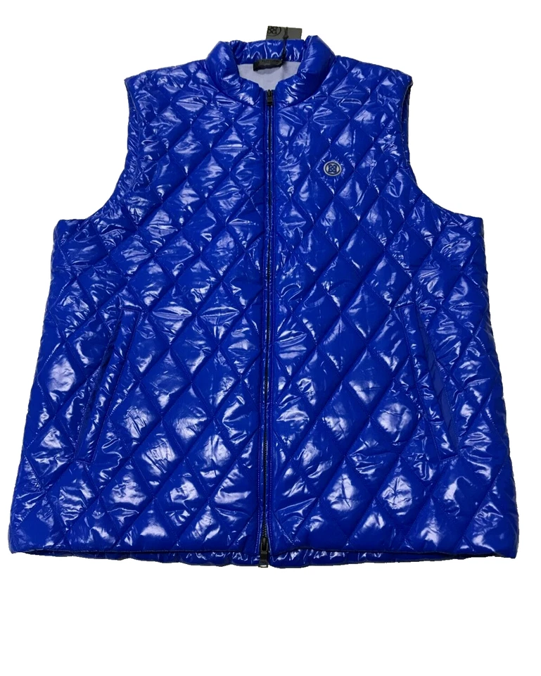 G/Fore Vest Quilted Puffer Nylon Racer Blue Wool Lined G4MS23O50 Men’s M