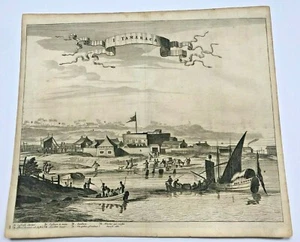 BRAZIL TAMARACA ISLAND 1673 Arnold MONTANUS LARGE ANTIQUE VIEW 17TH CENTURY - Picture 1 of 6