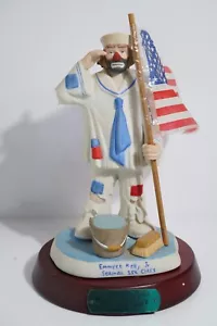 Emmett Kelly Seaman 1st Class Saluting Veterans 50 Anniversary End WWII SIGNED - Picture 1 of 12
