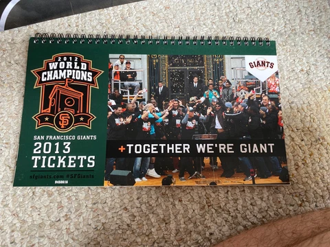 2013 San Francisco Giants Season Ticket Book Xander Boegaerts Debut Cover