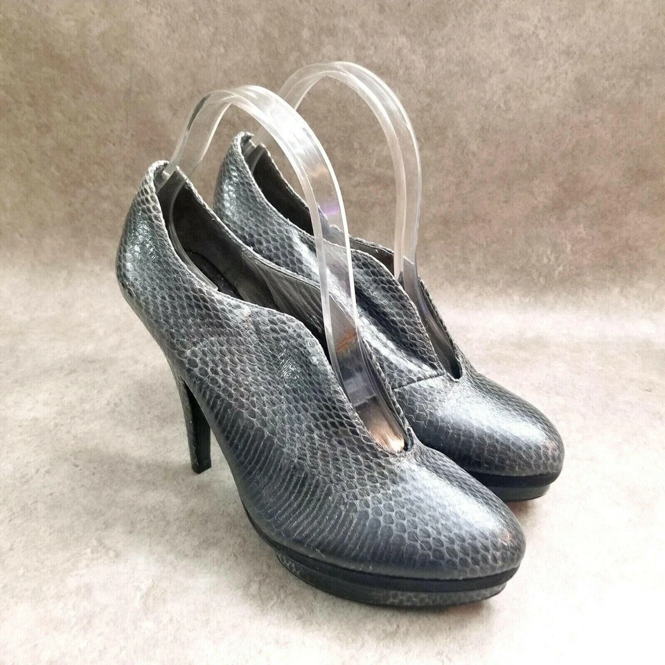 Zapatos de salón Carlos para mujer talla 9 gris sin cordones de 4,5" con plataforma de tacón Foto 1 de 4