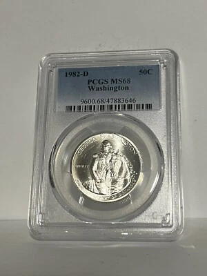 1982-D Silver George Washington Commemorative Half Dollar (MS68) PCGS - Image 1 of 2