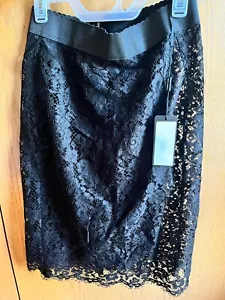 Genuine Dolce and Gabbana F4APT Lace Pencil Skirt Black Skirt Size 44 (14) - Picture 1 of 4