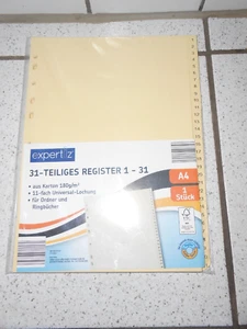 Expertiz 31 teiliges Register 1-31 NEU/OVP - Bild 1 von 1