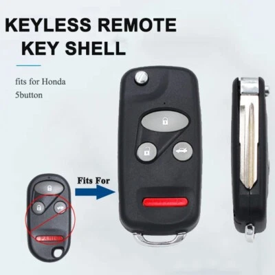 Upgraded Flip Remote Key Shell Case For Honda Civic CR-V Odyssey 1997-2004 fob - Image 1 of 4