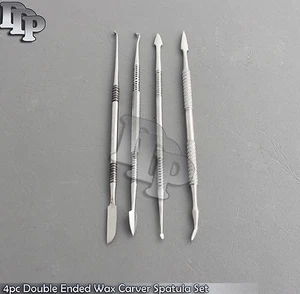 4pc Double Ended Wax Carver Spatula Set Stainless Steel 6-1/4” - 7” - Picture 1 of 3