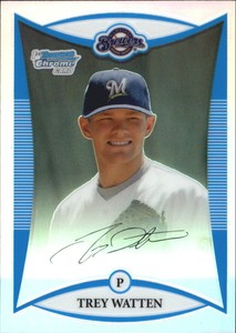 2008 (BREWERS) Bowman Chrome Draft Prospects Refractors #BDPP27 Trey Watten DP