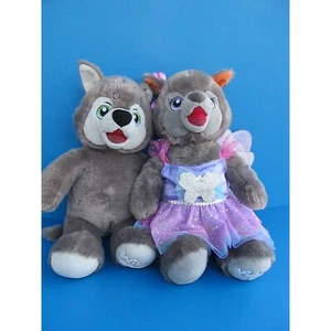 Build A Bear Great Wolf Lodge Violet & Wiley Wolf Lot of 2 15" - Picture 1 of 13