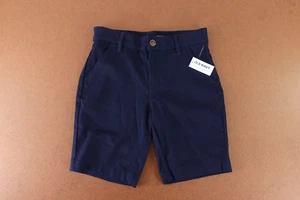 Old Navy Girls Size 12 Slim Blue School Uniform Twill Bermuda Shorts NWT - Picture 1 of 5