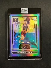 2022-23 Panini One & One Christian Braun Blue 38/40 RC DENVER NUGGETS CC